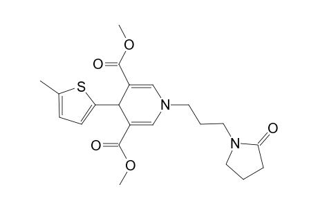 1-[3-(2-ketopyrrolidino)propyl]-4-(5-methyl-2-thienyl)-4H-pyridine-3,5-dicarboxylic acid dimethyl ester