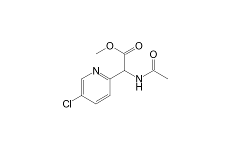 2-Pyridineacetic acid, .alpha.-(acetylamino)-5-chloro-, methyl ester, (.+-.)-