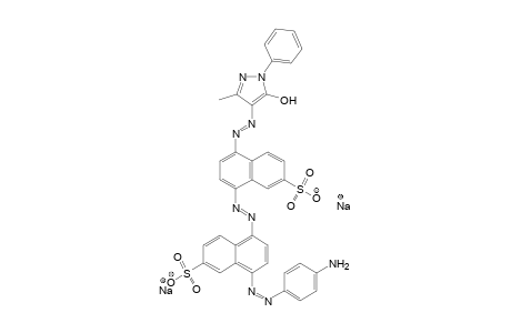 2-Naphthalenesulfonic acid, 8-[(4-aminophenyl)azo]-5-[[4-[(4,5-dihydro-3-methyl-5-oxo-1-phenyl-1H-pyrazol-4-yl)azo]-7-sulfo-1-naphthalenyl]azo]-, disodium salt