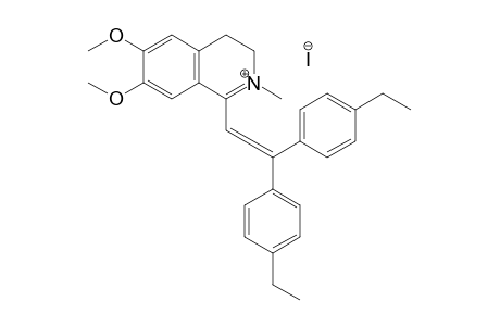 1-[2,2-bis(p-ethylphenyl)vinyl]-3,4-dihydro-6,7-dimethoxy-2-methylisoquinolinium iodide