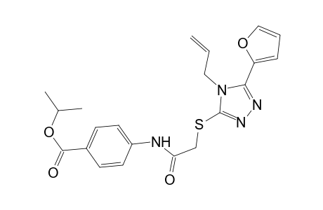 4-[[2-[[4-allyl-5-(2-furyl)-1,2,4-triazol-3-yl]thio]acetyl]amino]benzoic acid isopropyl ester