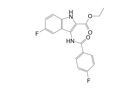 ethyl 5-fluoro-3-[(4-fluorobenzoyl)amino]-1H-indole-2-carboxylate