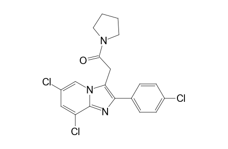 2-(p-Chlorophenyl)-6,8-dichloro-3-[(2'-oxo-0-2'-pyrrolidin-1'-yl)ethyl]imidazo[1,2-a]pyridine