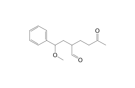 2-(2-Methoxy-2-phenylethyl)-5-oxohexanal