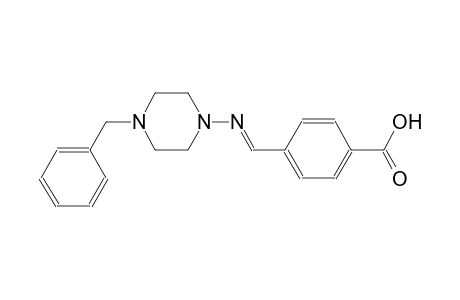 4-{(E)-[(4-benzyl-1-piperazinyl)imino]methyl}benzoic acid