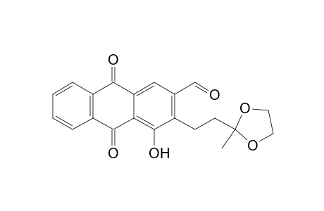2-Anthracenecarboxaldehyde, 9,10-dihydro-4-hydroxy-3-[2-(2-methyl-1,3-dioxolan-2-yl)ethyl]-9,10-d ioxo-