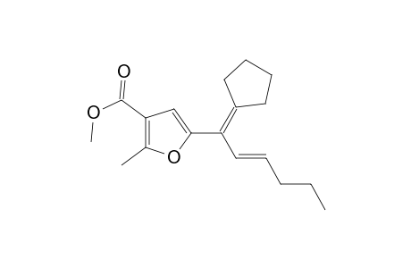 Methyl (E)-5-(1-cyclopentylidenehex-2-en-1-yl)-2-methylfuran-3-carboxylate
