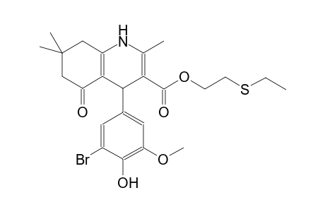 3-quinolinecarboxylic acid, 4-(3-bromo-4-hydroxy-5-methoxyphenyl)-1,4,5,6,7,8-hexahydro-2,7,7-trimethyl-5-oxo-, 2-(ethylthio)ethyl ester