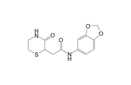 N-(1,3-benzodioxol-5-yl)-2-(3-oxo-2-thiomorpholinyl)acetamide
