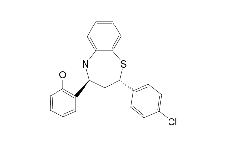 TRANS-2-(4''-CHLOROPHENYL)-4-(2'-HYDROXYPHENYL)-2,3,4,5-TETRAHYDRO-1,5-BENZOTHIAZEPINE