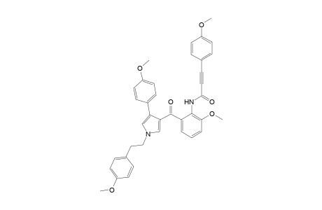 {3-Methoxy-2-(N-[3-(4-methoxyphenyl)-1-oxopropynyl]carbomyl)phenyl}-{2-(4-methoxyphenyl)-1-[2-(4-methoxyphenyl)ethyl]-1H-pyrrol-3-yl}methanone