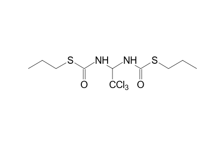 (2,2,2-trichloroethylidene)bis(thiocarbamic acid), S,S'-dipropyl ester