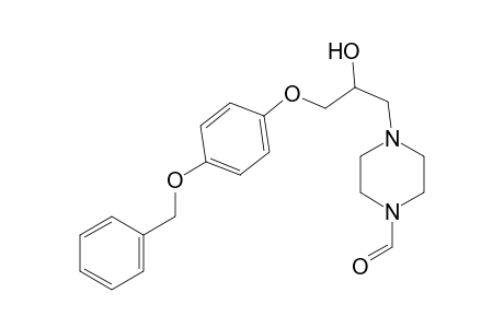 4-[2-hydroxy-3-(4-phenylmethoxyphenoxy)propyl]-1-piperazinecarboxaldehyde