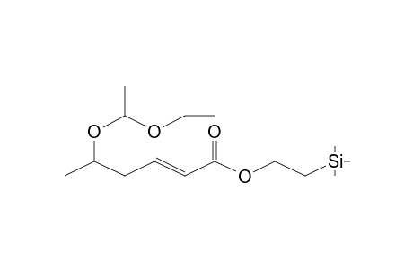 2-(Trimethylsilyl)ethyl (2E)-5-(1-ethoxyethoxy)-2-hexenoate