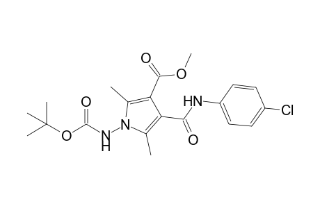 2,5-Dimethyl-3-methoxycarbonyl-4-[(4-chlorophenyl)aminocarbonyl]-1-[N-(tert-butoxycarbonyl)amino]pyrrole