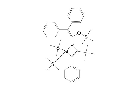 4-TERT.-BUTYL-1-(2',2'-DIPHENYL-1'-TRIMETHYLSILOXYETHENYL)-3-PHENYL-2,2-BIS-(TRIMETHYLSILYL)-1,2-DIHYDRO-1,2-PHOSPHASILETE