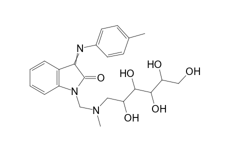 1-[Methyl-(2,3,4,5,6-pentahydroxyhexyl)aminomethyl]-3-(p-tolylimino)indolin-2-one