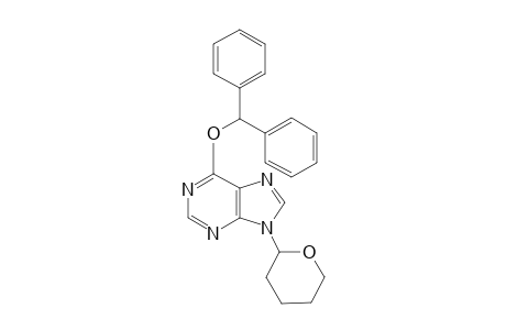 6-(benzhydryloxy)-9-tetrahydro-2H-pyran-2-yl-9H-purine