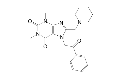 1,3-dimethyl-7-(2-oxo-2-phenylethyl)-8-(1-piperidinylmethyl)-3,7-dihydro-1H-purine-2,6-dione