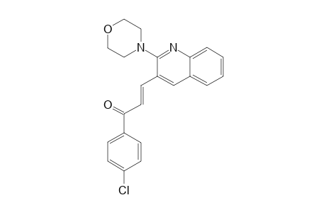 (E)-1-(4-CHLOROPHENYL)-3-(2-MORPHOLINOQUINOLIN-3-YL)-PROP-2-EN-1-ONE