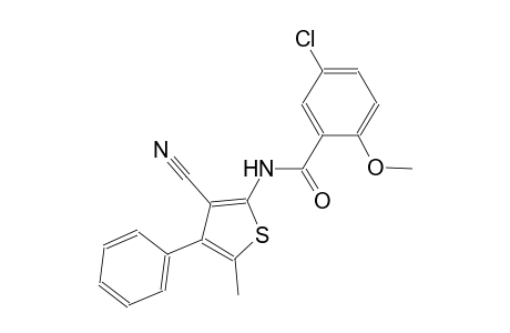 5-chloro-N-(3-cyano-5-methyl-4-phenyl-2-thienyl)-2-methoxybenzamide