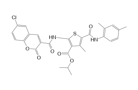 isopropyl 2-{[(6-chloro-2-oxo-2H-chromen-3-yl)carbonyl]amino}-5-[(2,4-dimethylanilino)carbonyl]-4-methyl-3-thiophenecarboxylate