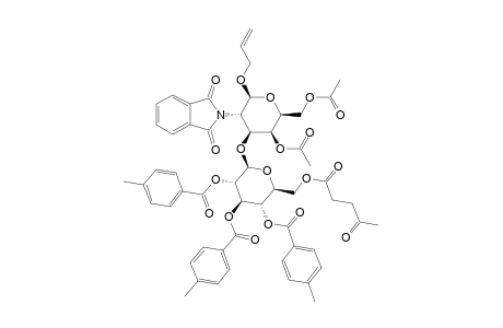 ALLYL-(6-O-LEVULINOYL-2,3,4-TRI-O-PARA-TOLUOYL-BETA-D-GLUCOPYRANOSYL)-(1->3)-4,6-DI-O-ACETYL-2-DEOXY-2-PHTHALIMIDO-BETA-D-GALACTOPYRANOSIDE