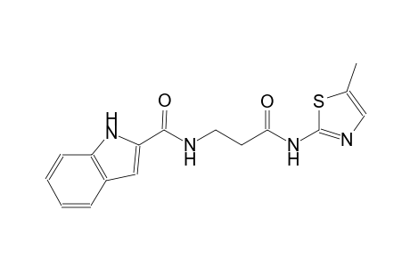 1H-indole-2-carboxamide, N-[3-[(5-methyl-2-thiazolyl)amino]-3-oxopropyl]-