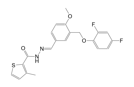 N'-((E)-{3-[(2,4-difluorophenoxy)methyl]-4-methoxyphenyl}methylidene)-3-methyl-2-thiophenecarbohydrazide