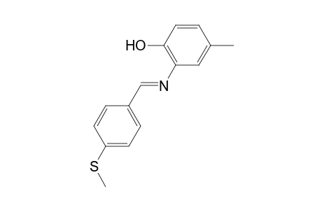 4-Methyl-2-(((E)-[4-(methylsulfanyl)phenyl]methylidene)amino)phenol