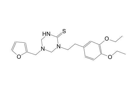 1-[2-(3,4-diethoxyphenyl)ethyl]-5-(2-furylmethyl)tetrahydro-1,3,5-triazine-2(1H)-thione