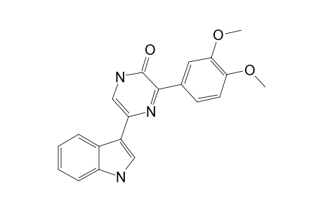 3-(3,4-DIMETHOXYPHENYL)-5-(1H-INDOL-3-YL)-1H-PYRAZIN-2-ONE