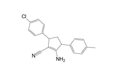 2-Amino-5-(4-chlorophenyl)-3-(4-methylphenyl)-1-cyclopentenecarbonitrile