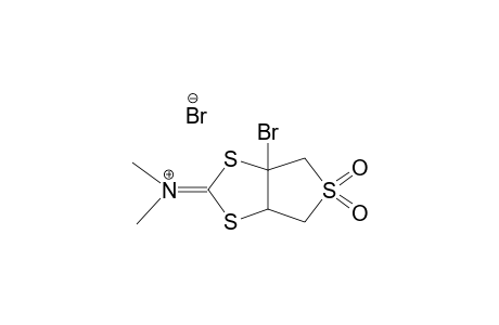 2-(N,N-DIMETHYL)-IMINO-3A-BROMO-5,5-DIOXOPERHYDROTHIENO-[3.4-D]-1,3-DIOTHIOLAN_BROMIDE