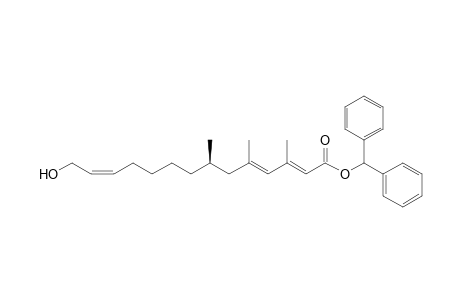 (2E,4E,7R,12Z)-14-hydroxy-3,5,7-trimethyl-tetradeca-2,4,12-trienoic acid benzhydryl ester