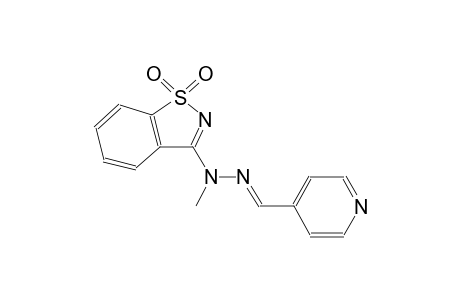 4-pyridinecarboxaldehyde, (1,1-dioxido-1,2-benzisothiazol-3-yl)methylhydrazone