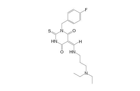 (5E)-5-({[3-(diethylamino)propyl]amino}methylene)-1-(4-fluorobenzyl)-2-thioxodihydro-4,6(1H,5H)-pyrimidinedione