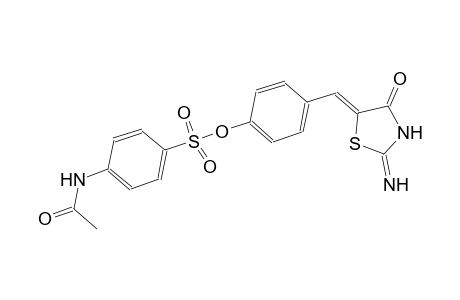 4-[(Z)-(2-imino-4-oxo-1,3-thiazolidin-5-ylidene)methyl]phenyl 4-(acetylamino)benzenesulfonate
