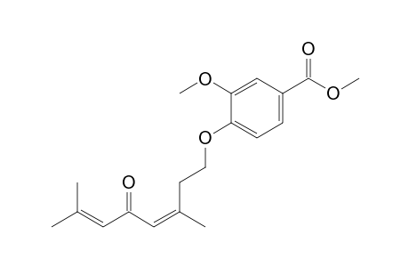 METHYL-4-[((3Z)-3,7-DIMETHYL-5-OXO-3,6-OCTADIENYL)-OXY]-3-METHOXYBENZOATE