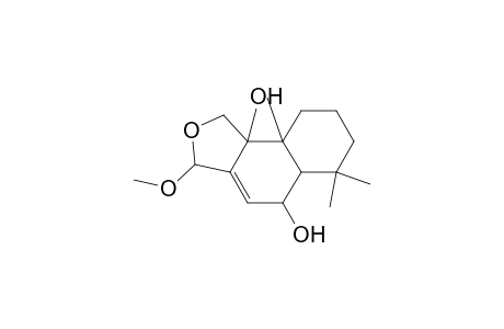 3-Methoxy-1,3,5,5a,6,7,8,9,9a,9b-decahydro-5,9b-dihydroxy-6,6,9a-trimethylnaphtho[1,2-c]furan