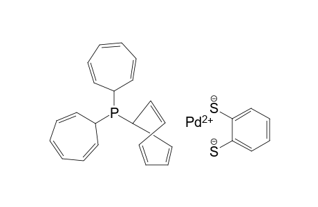 Palladium(II) benzene-1,2-dithiolate tri(cyclohepta-2,4,6-trien-1-yl)phosphane