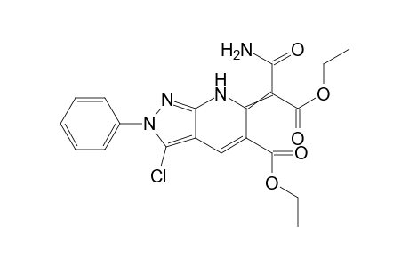 Ethyl 6-(1-amino-3-ethoxy-1,3-dioxopropan-2-ylidene)-3-chloro-2-phenyl-6,7-dihydro-2H-pyrazolo[3,4-b]pyridine-5-carboxylate