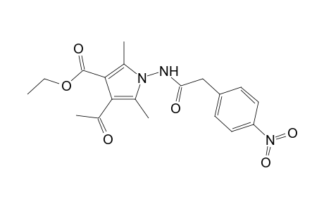 Ethyl 4-acetyl-1-{[2-(4-nitrophenyl)acetyl]amino}-2,5-dimethyl-1H-pyroole-3-carboxylate
