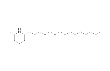 (+/-)-cis 2-methyl-6-pentadecylpiperidine