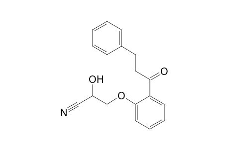 2-Hydroxy-3-[2-(1-oxo-3-phenylpropyl)phenoxy]propanenitrile