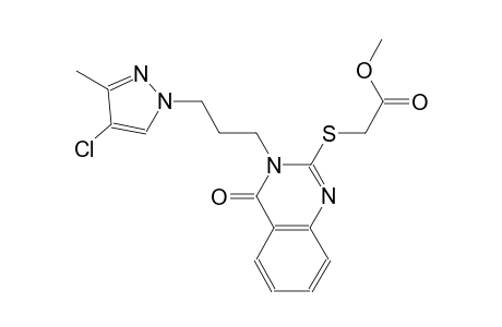 methyl ({3-[3-(4-chloro-3-methyl-1H-pyrazol-1-yl)propyl]-4-oxo-3,4-dihydro-2-quinazolinyl}sulfanyl)acetate
