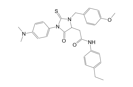 2-[1-[4-(dimethylamino)phenyl]-3-(4-methoxybenzyl)-5-oxo-2-thioxo-4-imidazolidinyl]-N-(4-ethylphenyl)acetamide