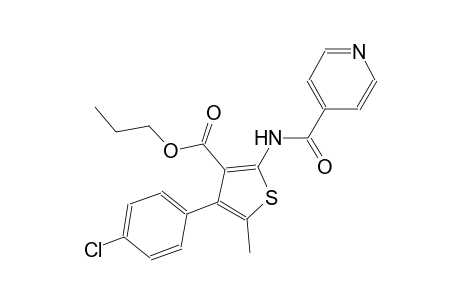 propyl 4-(4-chlorophenyl)-2-(isonicotinoylamino)-5-methyl-3-thiophenecarboxylate