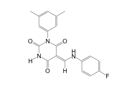 (5Z)-1-(3,5-dimethylphenyl)-5-[(4-fluoroanilino)methylene]-2,4,6(1H,3H,5H)-pyrimidinetrione