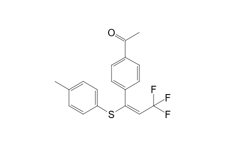 (E)-1-(4-(3,3,3-trifluoro-1-(p-tolylthio)prop-1-enyl)phenyl)ethanone